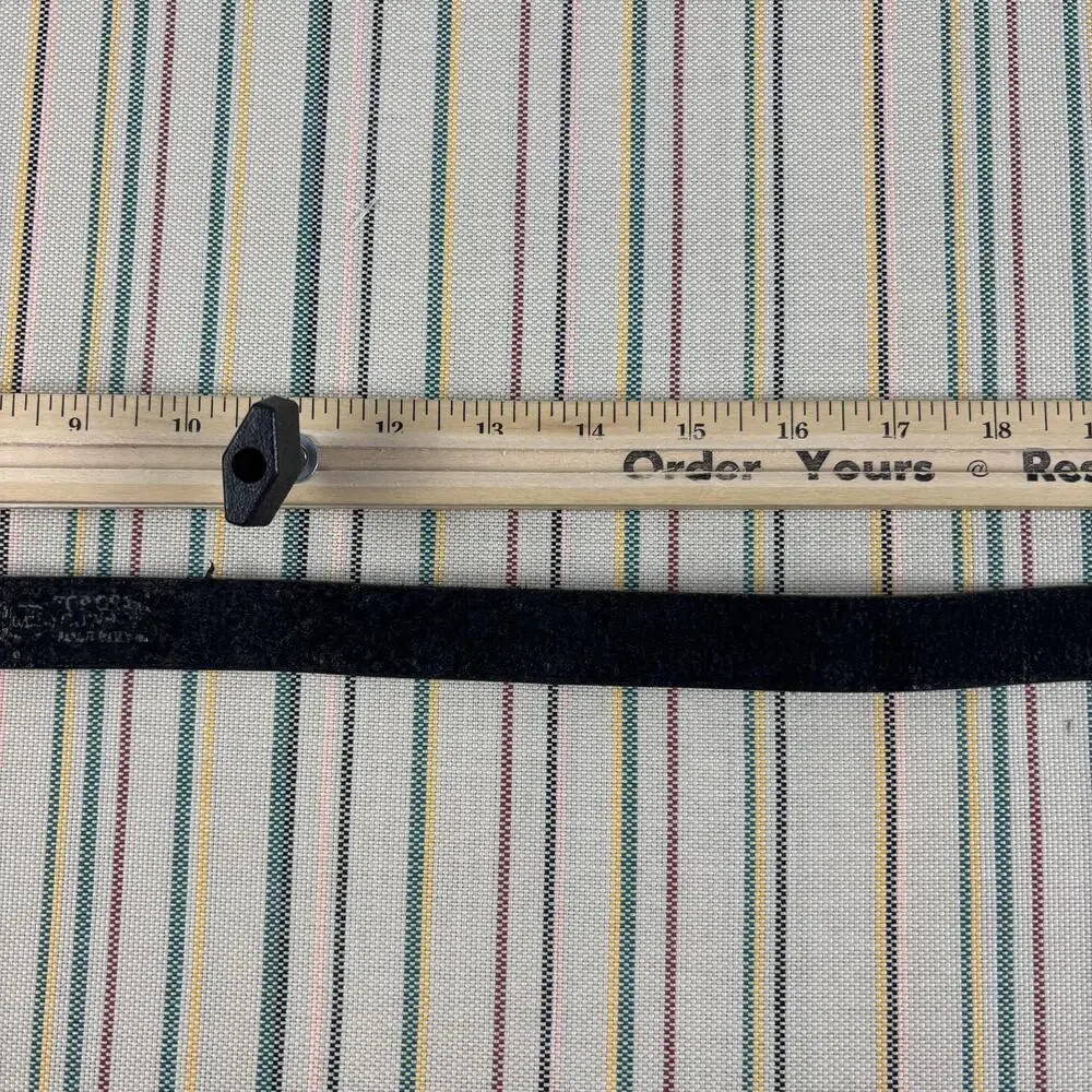 Justin Western Leather Belt Mens 26 Black Turquoise Oval Concho Silver Buckle